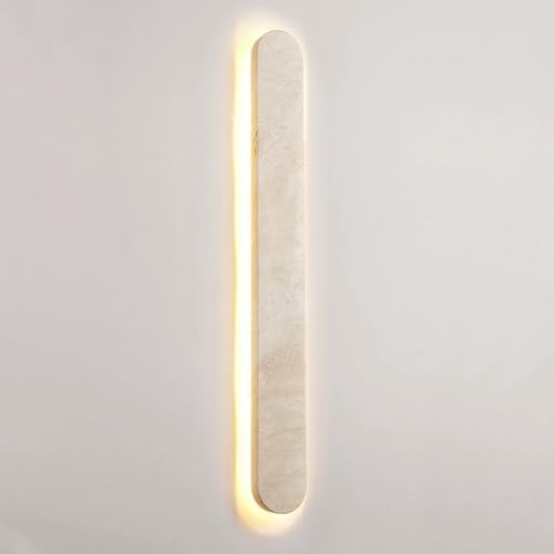 Lampada da Parete per Bagno a LED lineare Minimalista Nordico, Applique, Striscia Lunga, Moderna, in Marmo, Illuminazione da Parete per Interni in Pietra Naturale, per Soggiorno, Camera da l