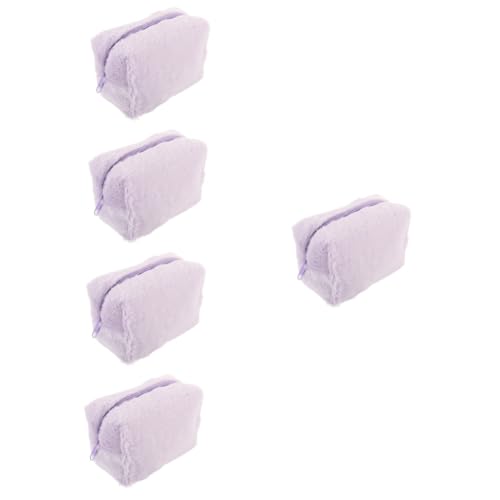 Trousse de toilette en peluche Baluue (lot de 5) pour rangement de cosmétiques