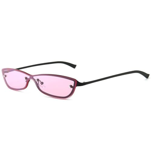 Lunettes de soleil petite monture en métal pour femmes verres océaniques BLANC