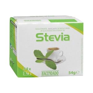 Edulcorante en sobres stevia Hacendado Caja 54 sobres (54 g) Pack 2