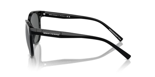 Armani Exchange Woman Sunglasses Shiny Black Frame, Dark Grey Lenses, 54MM2