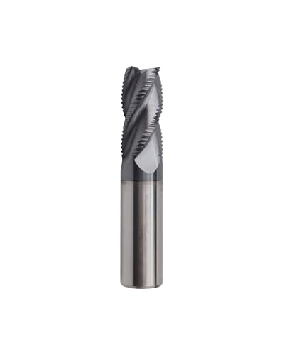 Image of 3Pcs 5 /8 inch Carbide Roughing End Mill, 4 Flute End Mill Bits for Steel, ALCrSiN Nano Coated CNC Router Bit, 35 Degree Helix Milling Cutter
