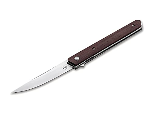 BÖKER PLUS Kwaiken Air - Minimalist and Ultra Light Weight EDC Pocket Knife, G10, Titanium, Cocobolo Handles, Designed by Lucas Burnley (Cocobolo)