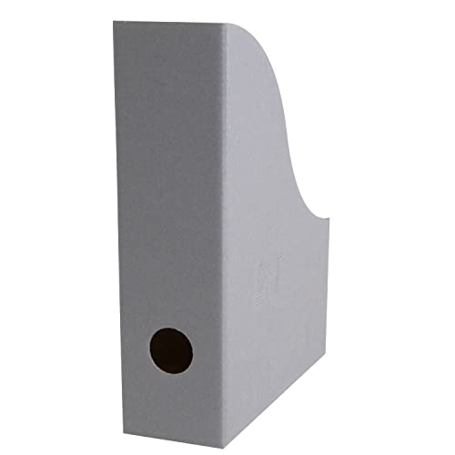 10 x PresentFill® Kleine Stehsammler Zeitschriftensammler Stehordner Schiefergrau für DIN A5 Format aus 100% Recycling Karton - Made in Germany für Schreibtisch, Archiv und Aufbewahrung Cover