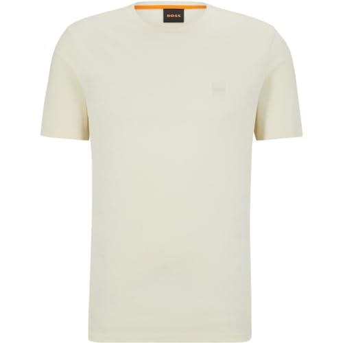 BOSS Mens T-Shirt Short Sleeve Lifestyle Cotton Light Grey 070 M