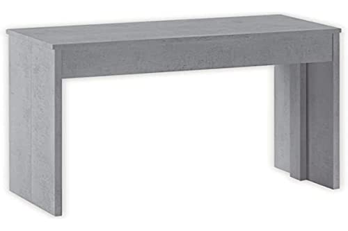 Skraut Home - Mesa de Comedor Consola Extensible hasta 301 cm, Acabado Cemento, Dimensiones Cerrada: 90x50x78 cm de Alto