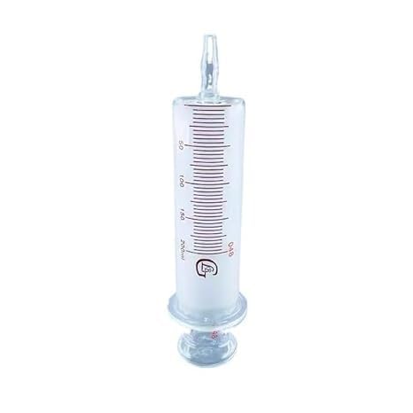 Jeringas de vidrio de laboratorio, enemas de vidrio, muestreadores de vidrio de gran calibre(200ml)