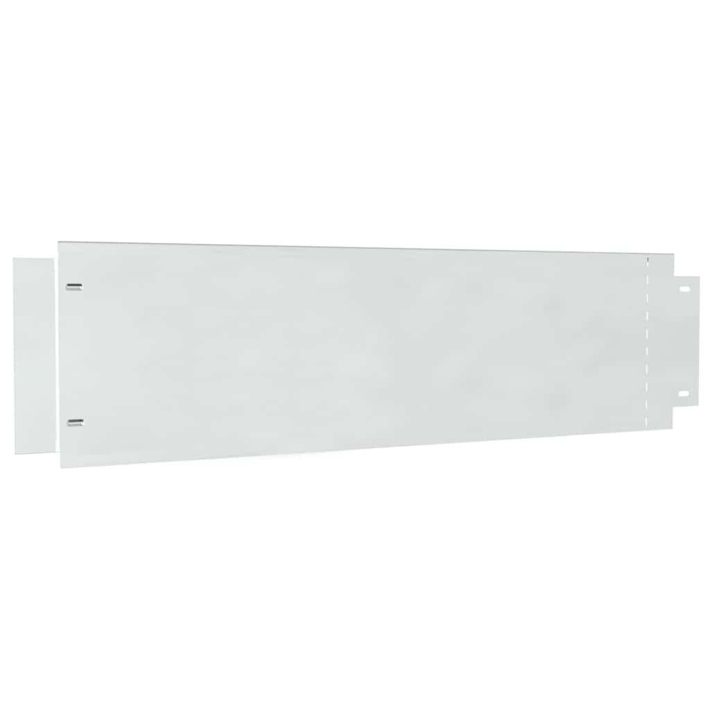 Krawędzie trawnika, 5 sztuk, srebrne, ocynkowane, 100 x 25 x 0,07 cm, obramowanie rabatki na taras, ścieżkę, trawnik, z elastycznym obramowaniem i dekoracyjnym obramowaniem, 5 sztuk