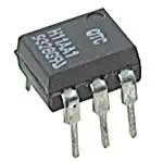H11AA1 Optocoupler AC Input 1 Channel Transistor with Base DC Output, 6-Pin, 6.86 mm W x 5.08 mm H x 8.89 mm L, Black (Pack of 10)