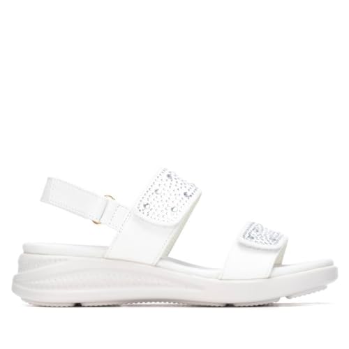 XTI   Sandalia Niña Blanco   Calzado Cómodo y Versátil   Moda casual   Modelo 15307304 (Talla 34)
