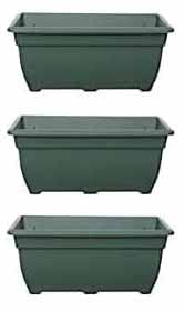 HOMION Bell trough 50cm rectangular window box planter plast