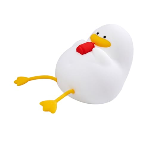 Lámpara de noche de silicona con forma de pato recargable miniatura 1