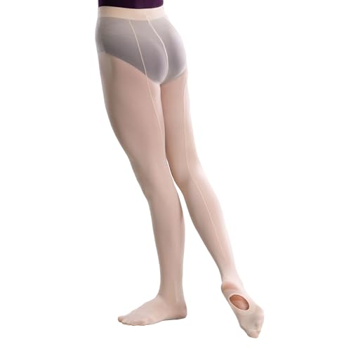 Adult Mock Seamed Convertible Tights for Women, 85% Nylon/15% Spandex, Premium Ballet Tights, Comfortable - TS100