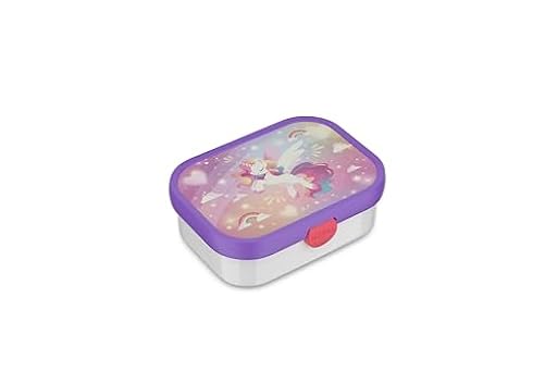 Mepal - Fiambrera Campus - Bento Box para Niños - Lonchera con Compartimento y Tenedor - Fiambrera con Cierre de Clip - Sin BPA y apta para Lavavajillas - 750 ml - Unicorn Glow | Ya disponible en tu tienda friki favorita! En mundofriki.es!