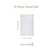 Amazon Basics 6 Piece hand towels for bathroom, Fade Resistant 100% Cotton Hand Towels, soft absorbent bathroom hand towels 6 - Pack (26''x16''), White