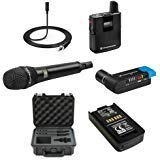 Sennheiser AVX Camera-Mountable Digital Wireless Handheld and Lavalier Set Bundle with SKB Waterproof Case and BA20 Recharging Battery Pack