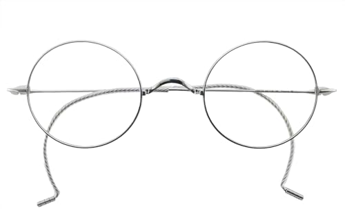 Image of Circleperson Pure Titanium Eyeglasses Vintage round Cable temple Light Weight