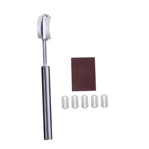 GRIRIW Cuchillo De Pan De Acero Inoxidable Para Cortar Pan Cortador De Masa Multiusos Para Pizza y Repostería Con Cuchillas Resistentes Al Desgaste Para Cocina y Hornos