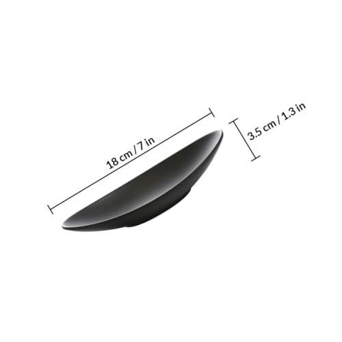 Set de 2 platos para sushi ovalados negros mate miniatura 2