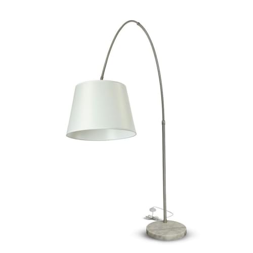 VT-7451 Booglamp met zware voet - vloerlamp - E27 - Wit