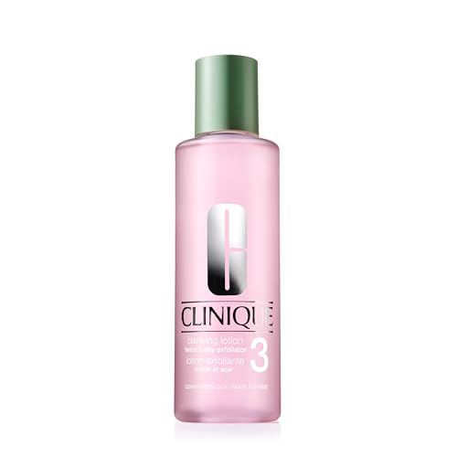Clinique 3-Step Clarifying Lotion Face Exfoliator 3 | Toner With Witch Hazel + Salicylic Acid | For Combination Oily Skin Types