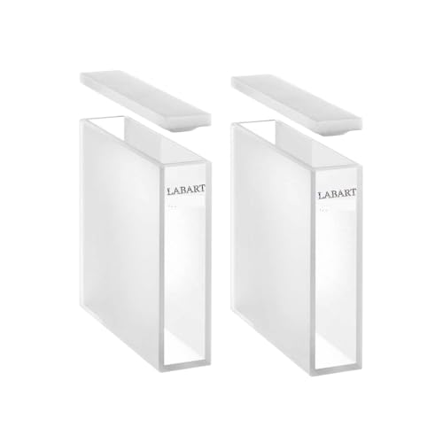 Image of LABART Glass Cuvette (Pathlength: 40mm, Volume: 14ml with PTFE Cover, Spectrophotometer) Set of 2 Pcs with Transmission Certificate