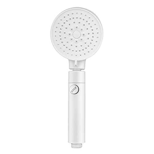 Pommeau de douche à effet de pluie avec douchette amovible et bouton poussoir