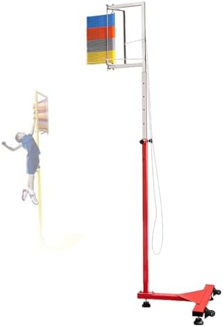 Vertical Jump Tester - Adjustable 1.4m High Jump Training Equipment for Kids, Youth & Adults, Accurate Vertical Jump Measurement Tool with Pulleys to Enhance Jump Performance