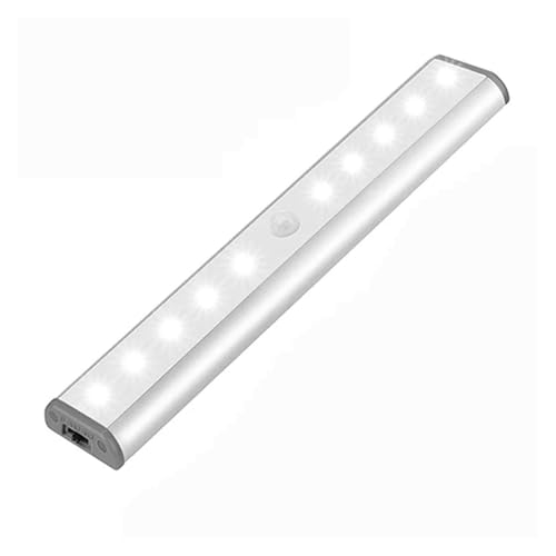 IluminacióN Para Muebles Lámpara LED Con Sensor De Movimiento PIR For Debajo Del Gabinete, 6/10/20 LED, Iluminación For Armario, Alacena, Cocina, Luz Nocturna. FáCil De Instalar(Cold White,10LEDS)