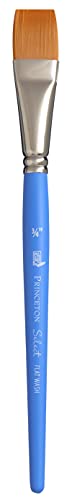 Princeton Select Artiste, Series 3750, Paint Brush For Acrylic, Watercolor And Oil, Flat Wash, 3/4 Inch #TOP3