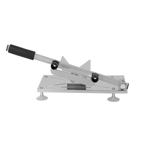 KingSaid Trancheuse à Jambon et Saucisson Manuel - Coupe Saucisson, Trancheuse à Pain et Viande Congelée 32x15cm...