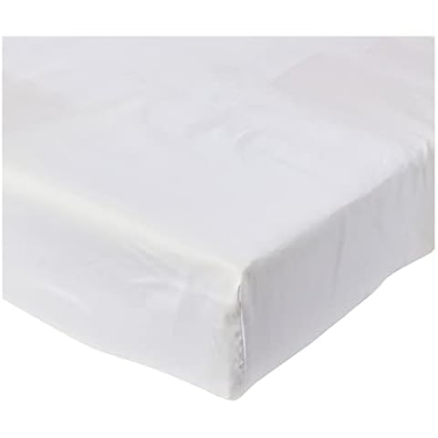 Amazon Basics - Sábana bajera ajustable (polialgodón 200 hilos) Blanco - 150 x 200 x 30 cm Cover