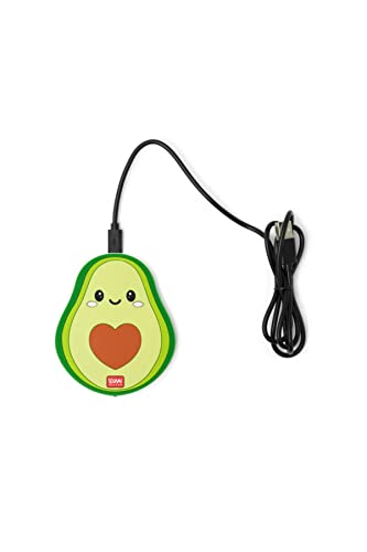 Legami Super Fast VWCHAR0001 Caricabatterie Wireless per Smartphone, Multicolore (Avocado)