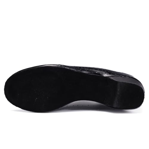 HIPPOSEUS Boy's Ballroom Dance Shoes Black Tango Salsa Latin Dancing Teaching Shoes,Model KCBD3