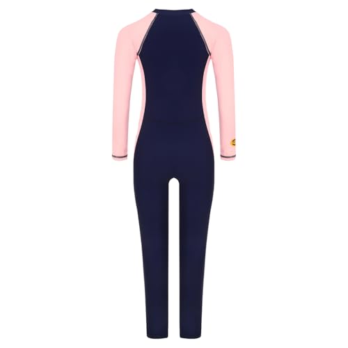 TTAO Kids Girls Colorblock UPF 50+ Full Body Swimsuits Beach Surfing Rash Guards Long Wetsuits2