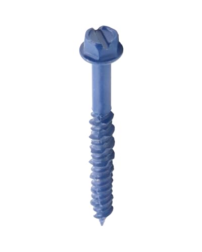 Imscrews PN-S0487 1/4 X 1-3/4 Inch Slotted Hex Head Blue Concrete Screws cover