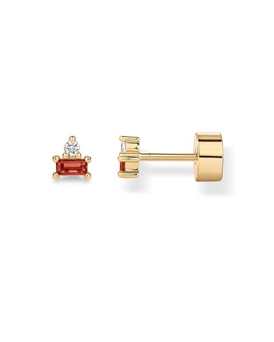 Image of PAVOI 14K Gold Plated Sterling Silver Posts Colored Birthstone Flatback Stud Earrings for Women - Gemstone Cubic Zirconia Screwback Earrings - Dainty Helix Cartilage Piercing Jewelry