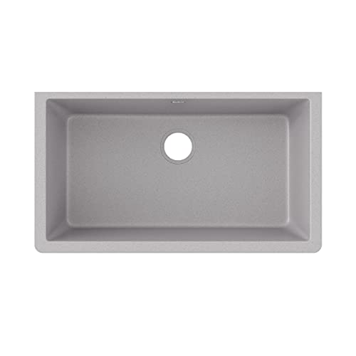 Comparison: Best Undermount Sink For Quartz Countertop 4 Elkay ELGRU13322 Quartz Classic 33" Undermount Single Basin Quartz Composite Kitchen Sink - Greystone