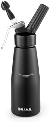 HENDI Syfon do bitej śmietany Kitchen Line czarny - 0.5 L - ø80x(H)260mm