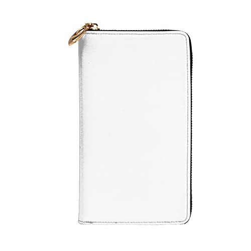 Solid color white Long Zip Clutch Wallet - Unisex Phone Case with Credit Card Slots, Coin Compartment, Cash Slot2