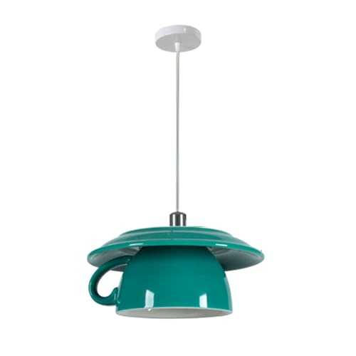 Lampadari a sospensione in ceramica a forma di tazza da caffè, lampada a sospensione per isola cucina, 5,7 pollici, luci a sospensione moderne da soffitto, lampada a isola nordica per bancone, bar, co