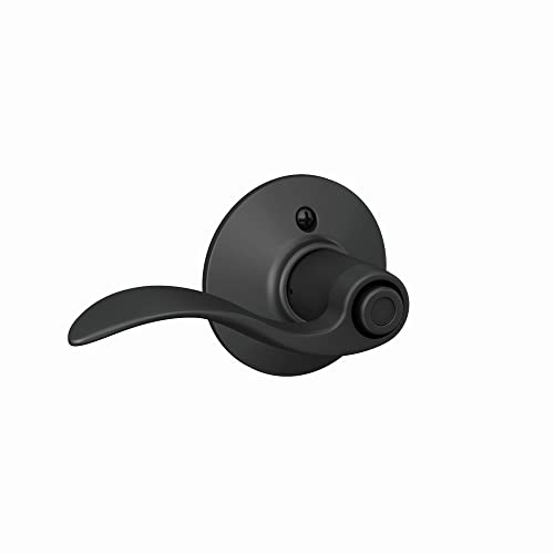 Image of SCHLAGE F40 Acc 622 Accent Door Lever, Bed & Bath Privacy Lock, Matte Black (Pack of 4)