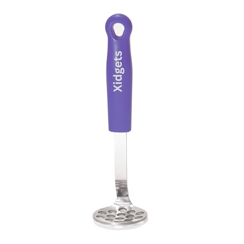 Plum Purple Mini Avocado Masher, Compact Kitchen Utensil. Heavy Duty, Stainless Steel - Effortless Guacamole Preparation, Dishwasher Safe