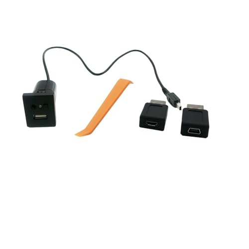 Adatto a: for Ford Focus 2 mk2 2009 2010 2011 adattatore USB ingresso AUX mini cavo interfaccia slot USB presa pulsante interruttore.