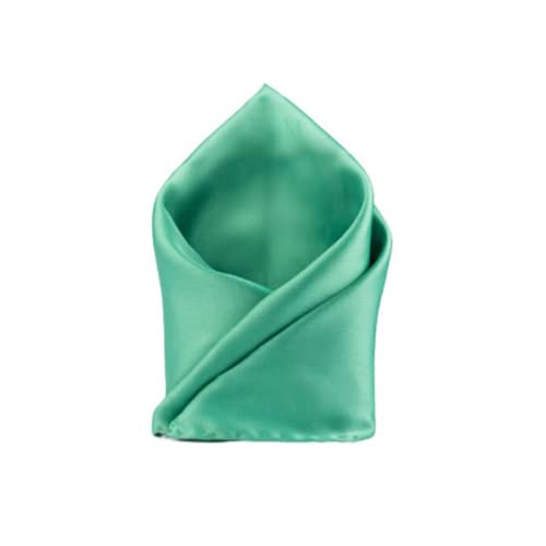 Style Along Green Premium Mens Solid Micro Fiber Silk Satin Pocket Square Wedding Handkerchiefs-image-38