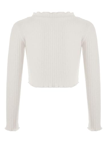 TiaoBug Kids Girls Long Sleeve Ballet Dance Wrap Tops Cardigan Shrug Sweater Dance Warm Up Practice Cover Up2