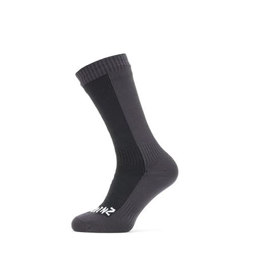 Starston Waterproof Cold Weather Mid Length Sock Black/Grey Unisex SOCK Small