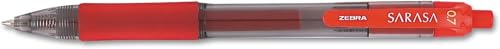 Bolígrafo Gel Retráctil Zebra Sarasa Rojo Mediano Docena miniatura 1