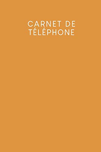 Carnet de téléphone: Pratique à côté du téléphone | Modèles pour les appels téléphoniques | Design: Jaune moutarde