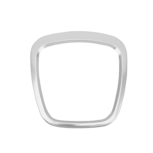 Volante del Coche Centro Logo Cubiertas Pegatinas Recortar para Audi A3 8P S3 A4 B6 B7 A5 A6 Q5 Q7,Centro de Dirección Alrededor del Anillo Decorativo Bisel Recortar Accesorios Interior (Plata)